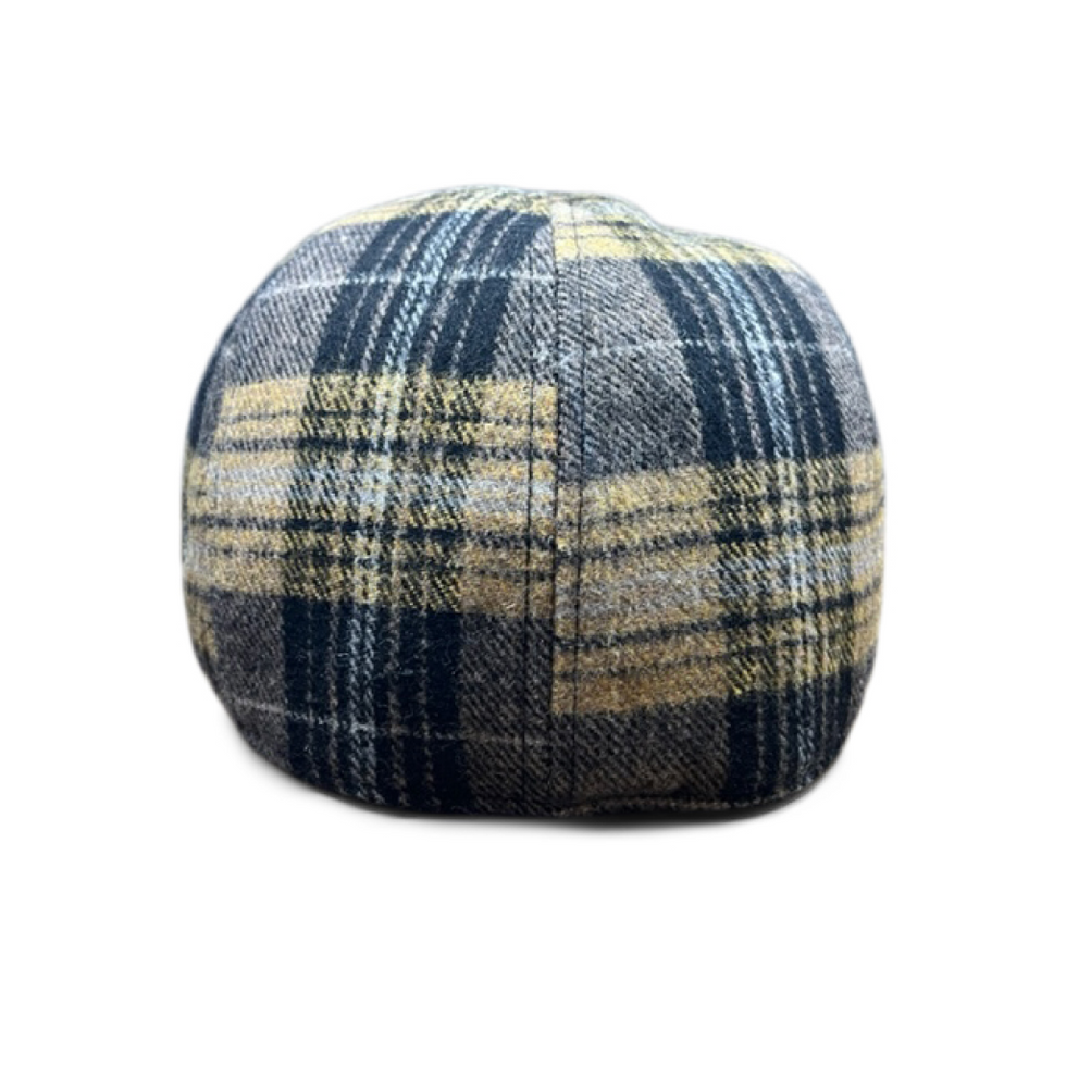 M/L only THE BRUIN PEAKY - GOLD AND BLACK PLAID