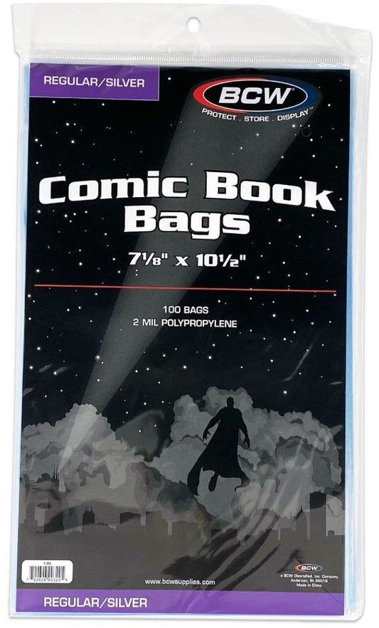 Silver/Regular Comic Bags -7 1/8" x 10 1/2" (100Each/Pack)