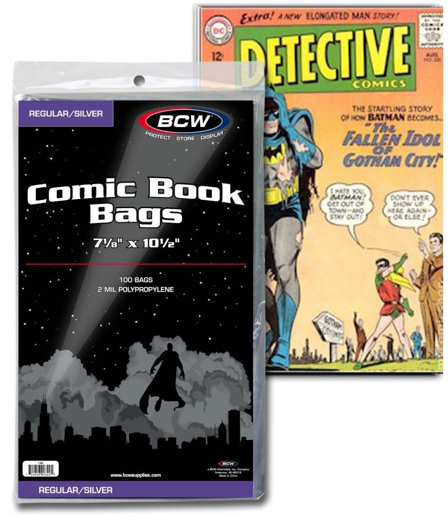 Silver/Regular Comic Bags -7 1/8" x 10 1/2" (100Each/Pack)