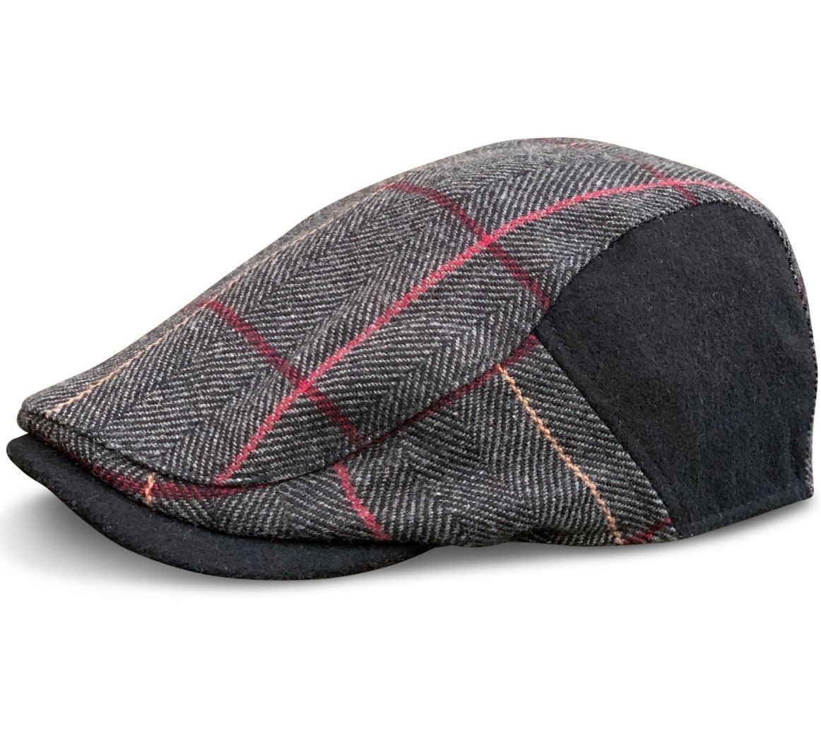 'The Whiskey' Smoke & Rye Plaid Boston Scally Cap