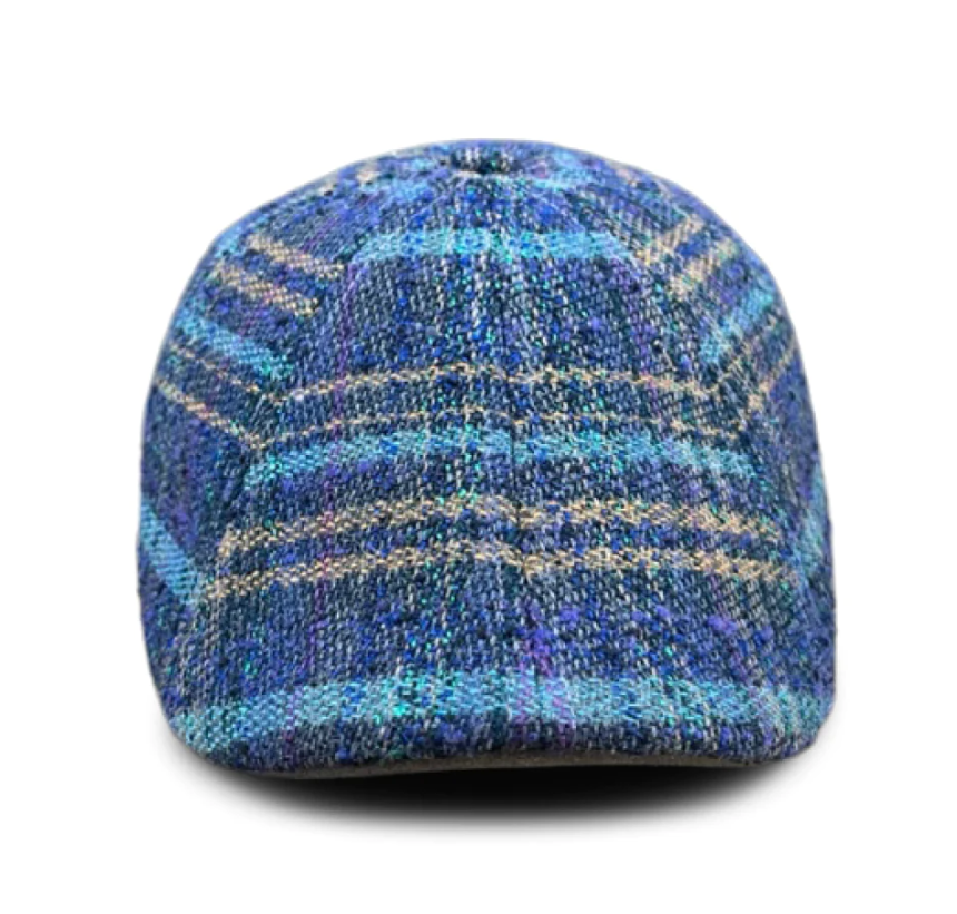 EASTER ROSE' PLAID PEAKY BOSTON SCALLY CAP