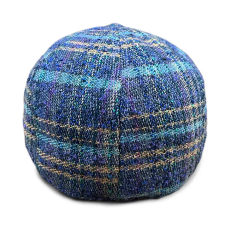 EASTER ROSE' PLAID PEAKY BOSTON SCALLY CAP