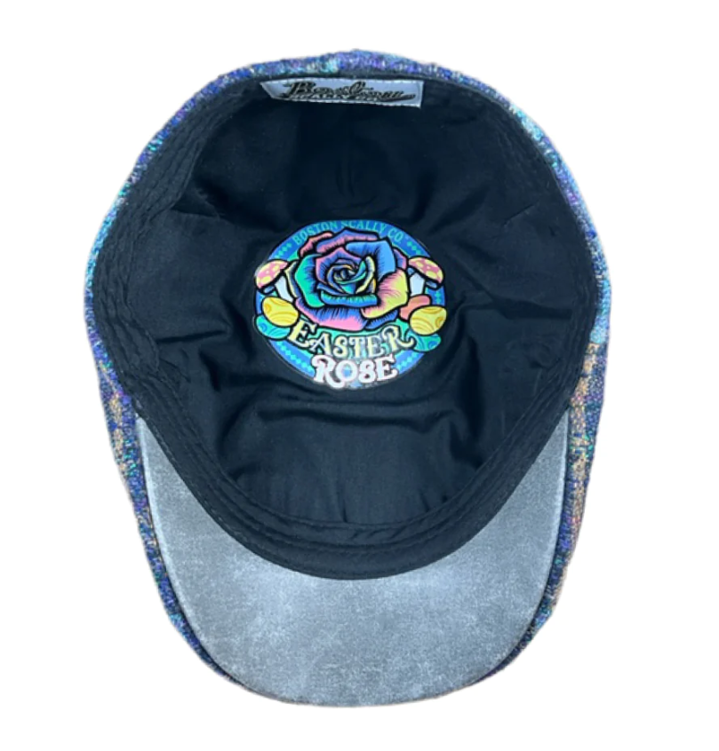 EASTER ROSE' PLAID PEAKY BOSTON SCALLY CAP