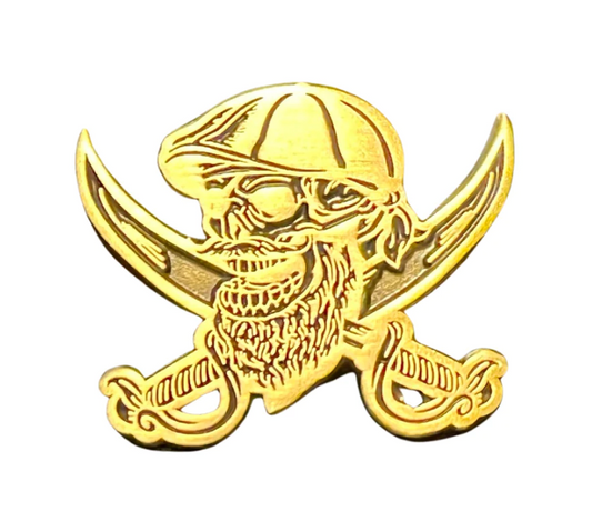 GOLD CAPTAIN' BOSTON SCALLY CAP PIN