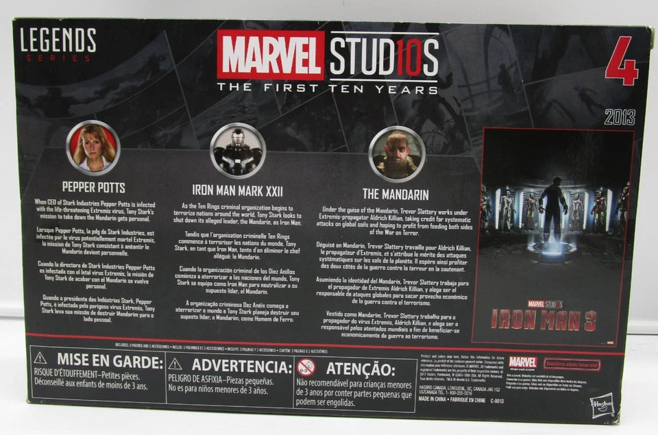 Marvel The First 10 Yrs Bundle Pepper Potts, IronMan Mark XXII, The Mandarin